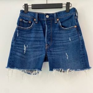 Levi's 501 Dark Wash DIY Cut Off Shorts Size 25